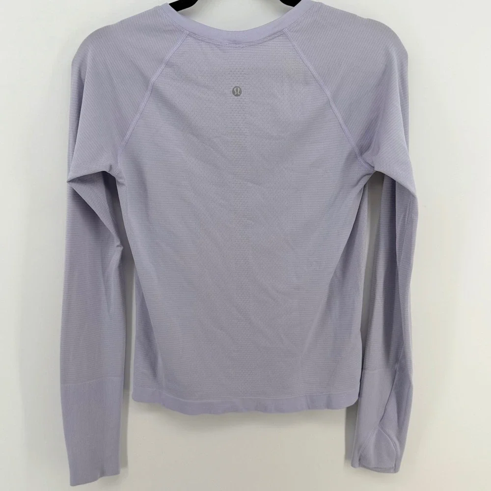 Lululemon Swiftly Tech Long Sleeve Top 8 Lavender Lux Seamless Thumbholes